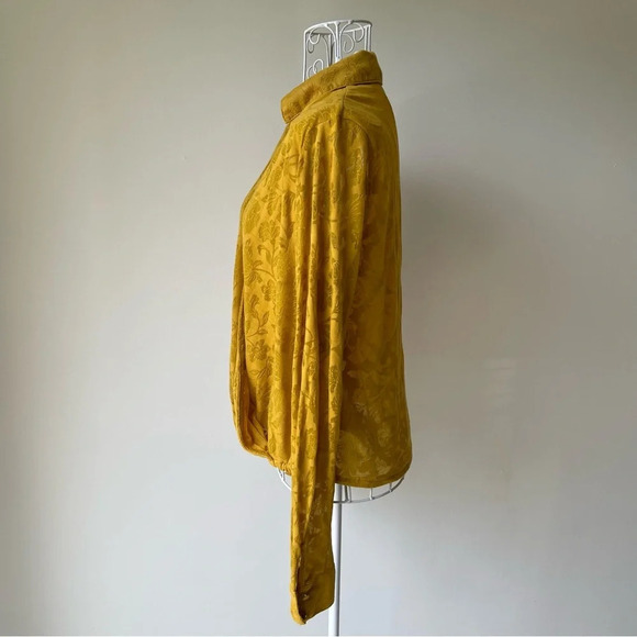Maeve Yellow Long Sleeve Wrap Blouse - Picture 8 of 13